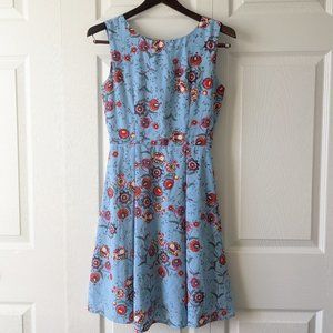 Modcloth light blue floral dress